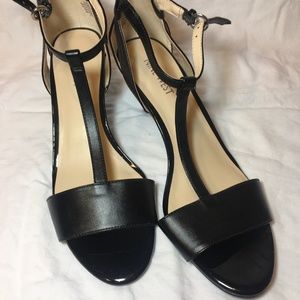 Nine West Black Strap Heels